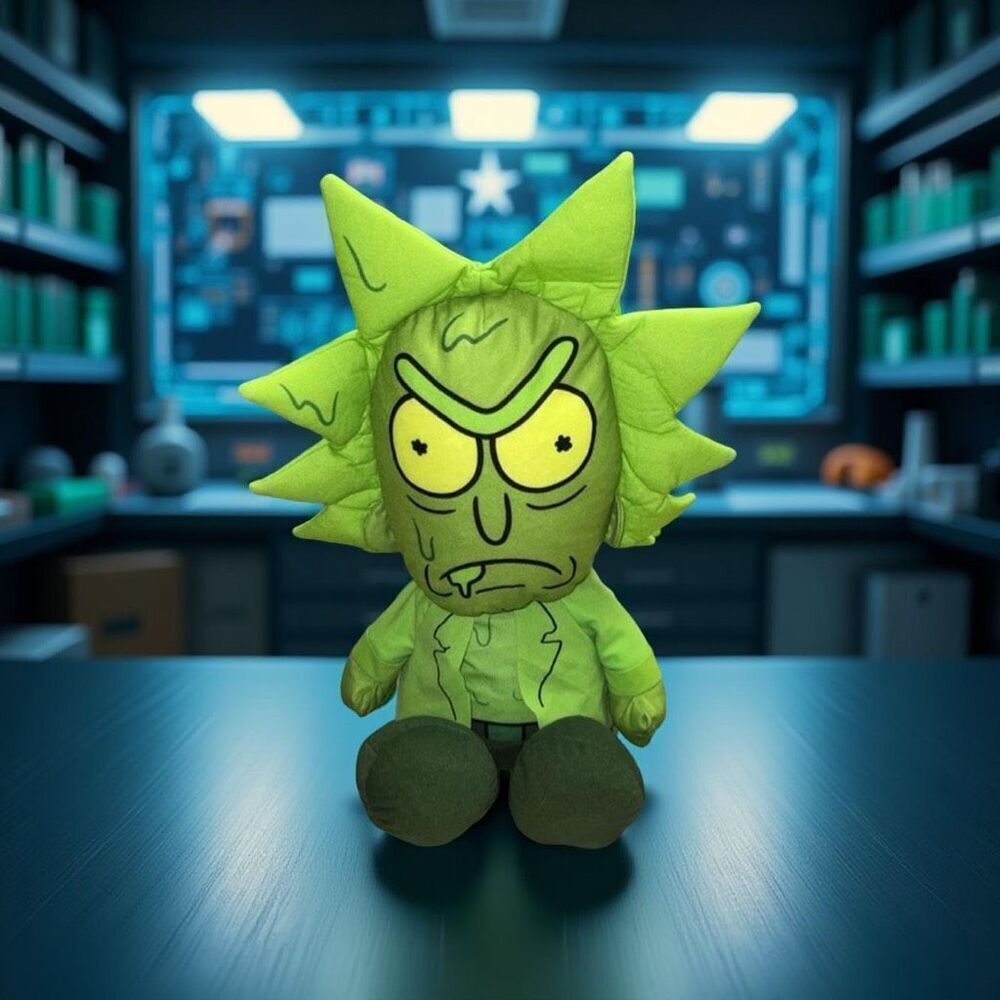 NWT The Toy Factory Rick and Morty Toxic Green Rick Plush 27”